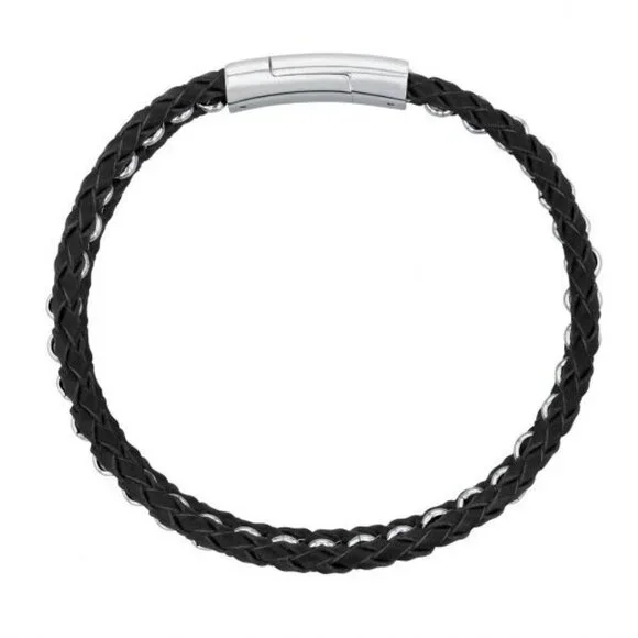 SUTTON Men's Braided Leather Bracelet - Picture 2 of 4